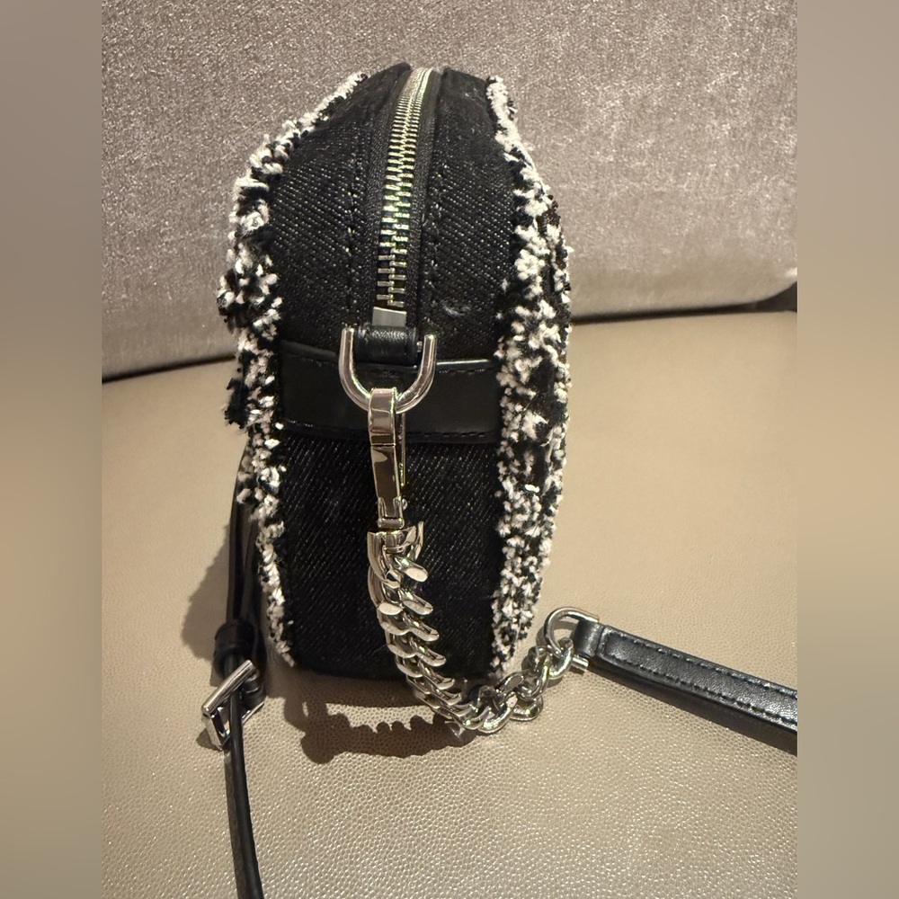 Michael Kors NWT Black Denim Crossbody Bag - Picture 10 of 13